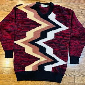 Rajson Knitwears Vintage Zigzag Chevron Sweater